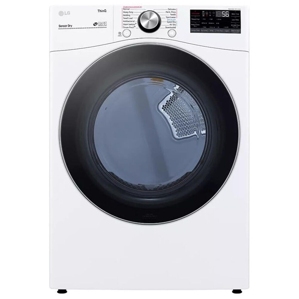 LG 5 Cu. Ft. Front Load Washer and 7.4 Cu. Ft. Gas Dryer Laundry Pair with Pedestals in White, , large