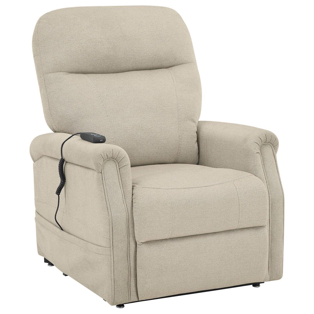 Steve Silver Rhodes Power Lift Recliner in Aspen Khaki, , large