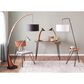 Lumisource Avery Writing Desk in Black, Walnut and Clear, , large