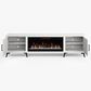 Endress International Malibu 95" Fireplace TV Stand in White, , large