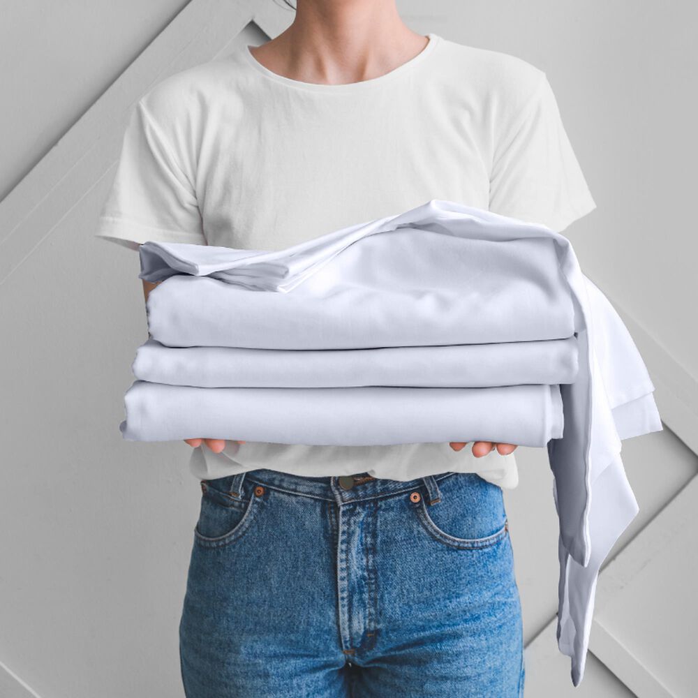 DreamFit 4-Piece Queen StaDry Sheet Set in White, , large