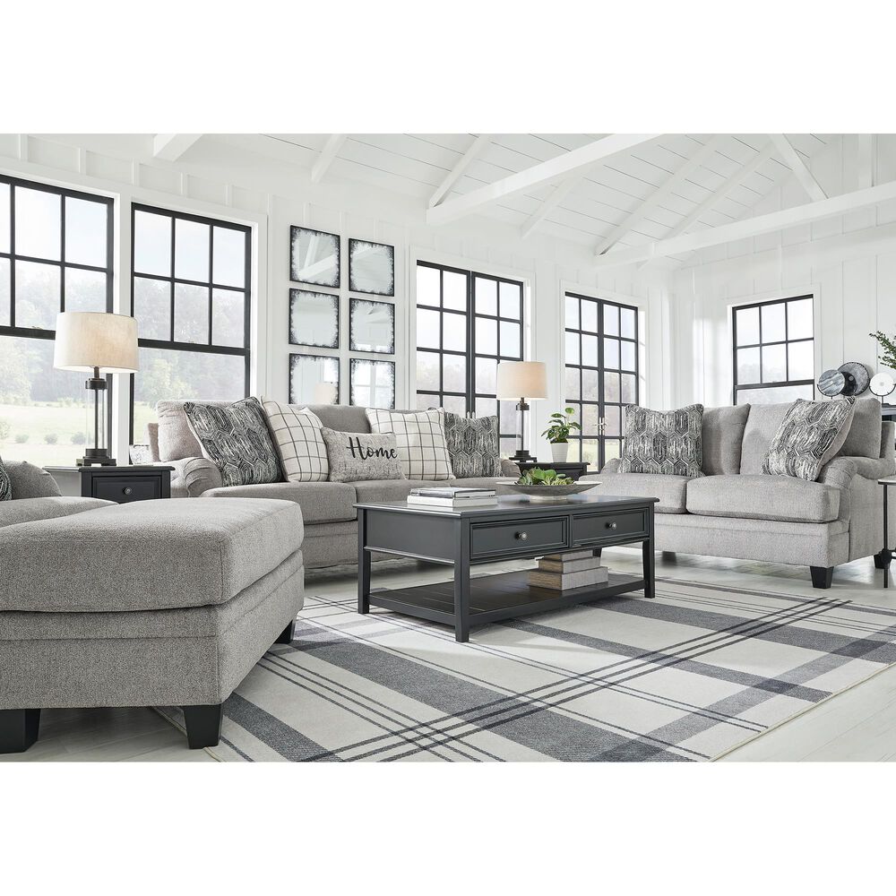 Ashley Davinca Stationary Loveseat in Charcoal, , large