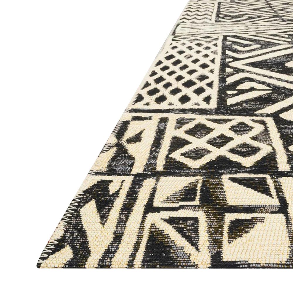 Loloi Mika 5&#39;3&quot; x 7&#39;8&quot; Ivory and Black Area Performance Rug, , large