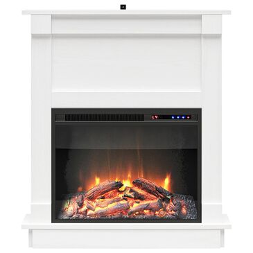 DHP Euclid 23" Fireplace with Mantel in Federal White, , large