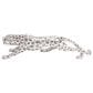 Maple and Jade Leopard Decorative Sculpture in Satin Silver, , large