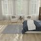 Nourison Courtyard Ivory and Blue 4" x 6" Indoor/Outdoor Area Rug, , large