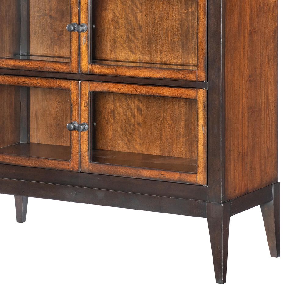 Legacy Classic Furn Direct Shp Fenmore 8-Door Display Cabinet in Mocha and Distressed Cherry, , large