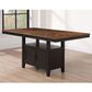 Steve Silver Co. Bermuda Storage Counter Height Table in Black and Dark Acacia - Table Only, , large