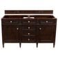 James Martin Vanities Brittany 60" Double Bathroom Vanity in Burnished Mahogany with 3 cm White Zeus Quartz Top and Rectangular Sinks, , large