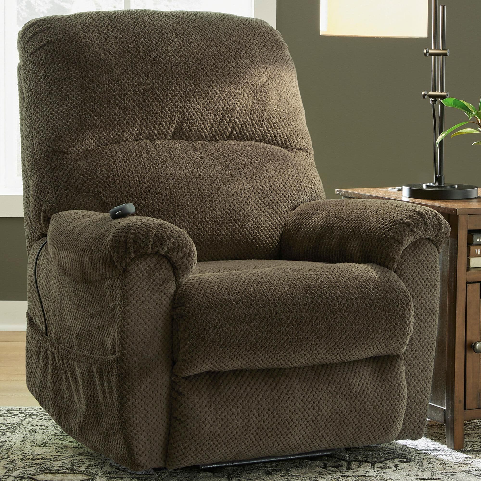 Signature Design by Ashley Shadowboxer Power Lift Recliner in