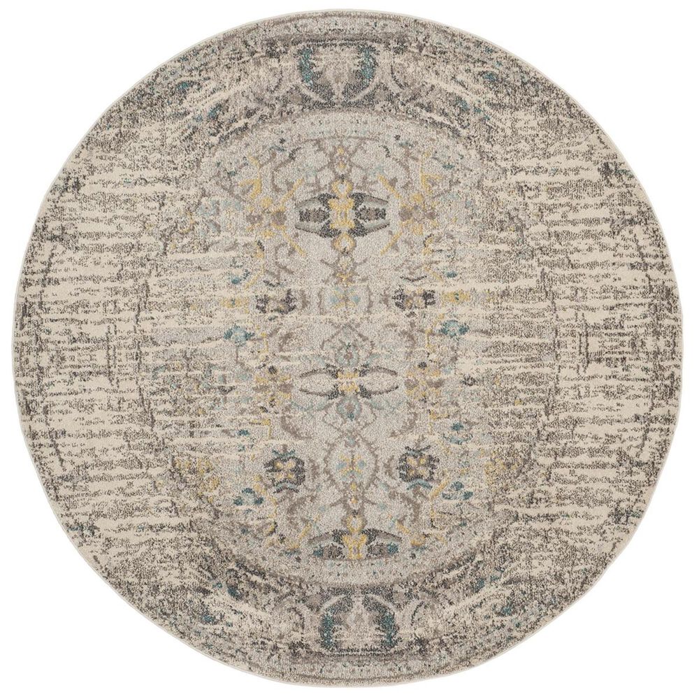 Safavieh Monaco MNC209G-5R 5&#39; Round Grey/Multi Area Rug, , large