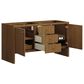 James Martin Hudson 60" Double Bathroom Vanity in Honey Oak with 3 cm Parisien Bleu Silestone Top and Rectangular Sinks, , large