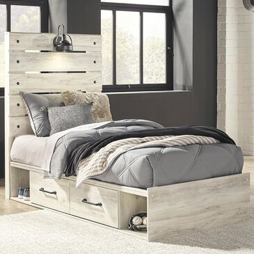 Ashley Cambeck Twin Dual Storage Bed in Whitewash, , large