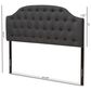 Baxton Studio Windsor Queen Upholstered Headboard in Dark Gray, , large