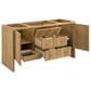 James Martin Vanities Hudson 60" Single Bathroom Vanity in Light Natural Oak with 3 cm Carrara White Marble Top and Rectangular Sink, , large