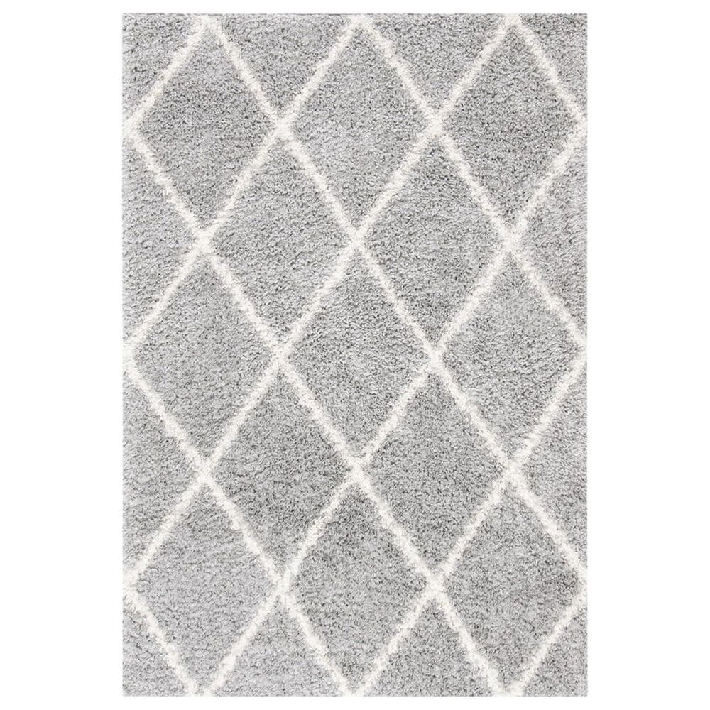 Safavieh Parma Shag PMA515G 4" x 6" Grey and Cream Area Rug, , large