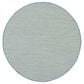 Nourison Courtyard Ivory and Aqua 6" Round Indoor/Outdoor Area Rug, , large