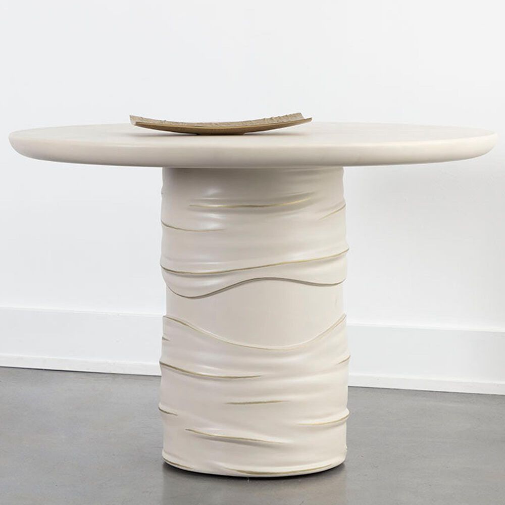 37B Alanya Dining Pedestal Table in Cream, , large