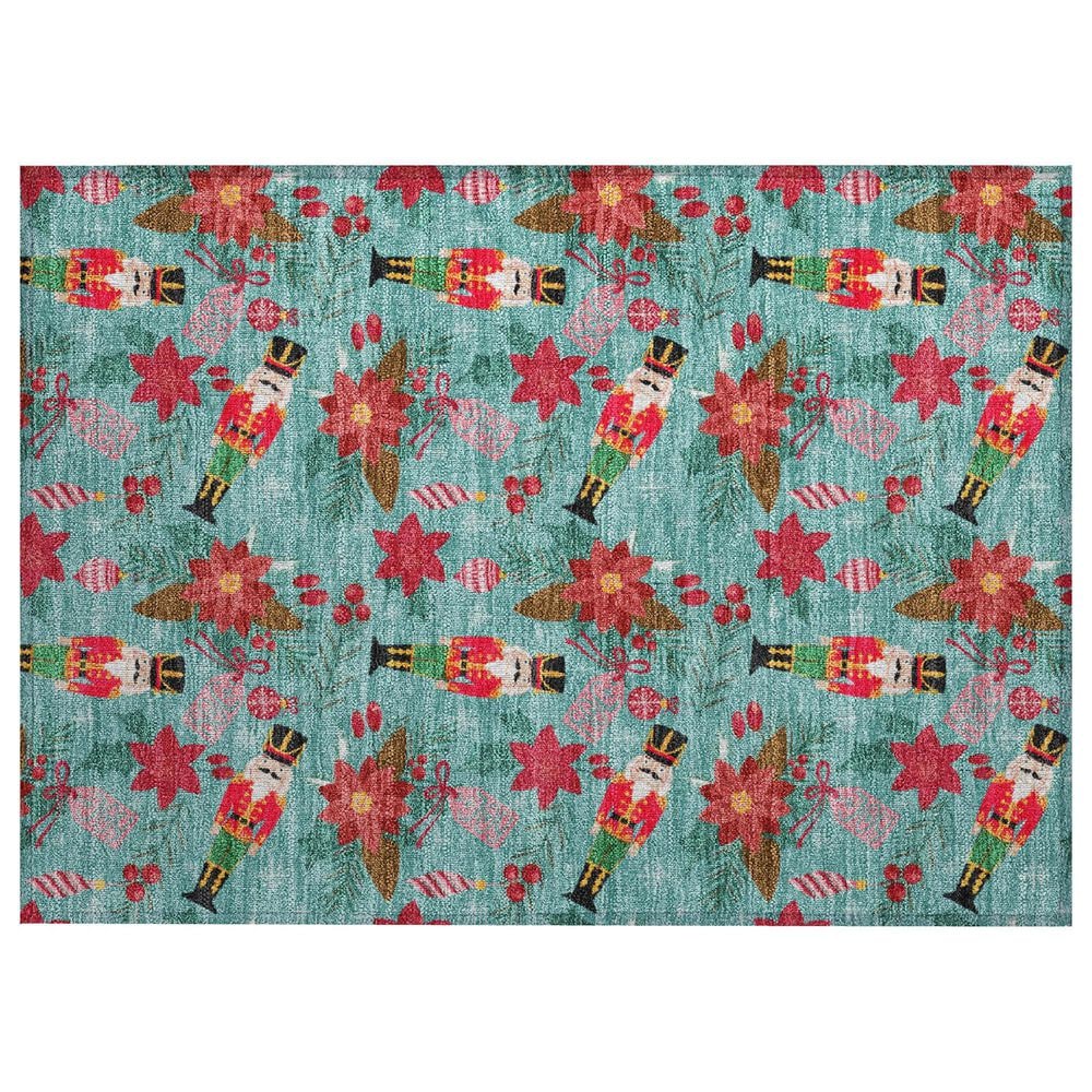 Dalyn Rug Company Wonderland WN30 2"6" x 3"10" Teal Indoor/Outdoor Area Rug, , large