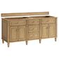 James Martin Vanities Lorelai 72" Double Vanity in Light Natural Oak with 3 cm Arctic Fall Solid Surface Top, , large