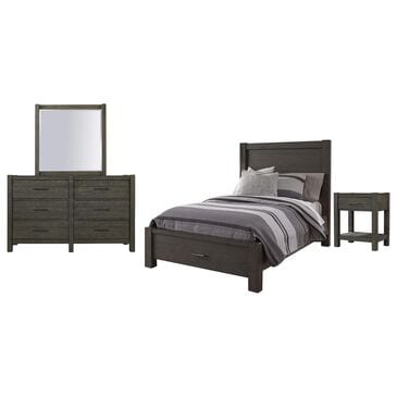 Riva Ridge Mill Creek 4 Piece Full Storage Bed Set in Carob, , large