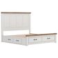 Ashley Savonport King Storage Bed with Dresser Chest and 2 Nightstands in White and Brown, , large