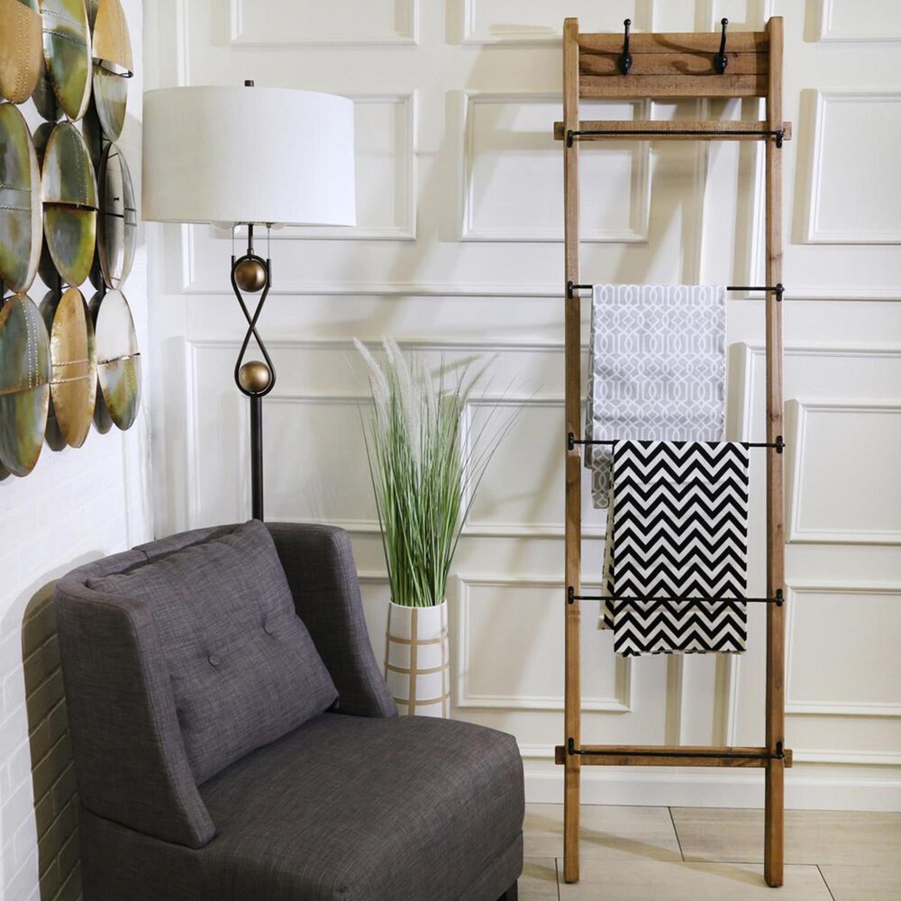 Sagebrook Home 76" Ladder in Brown, , large