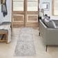 Nourison Astra Machine Washable 2"2" x 12" Silver and Grey Runner, , large
