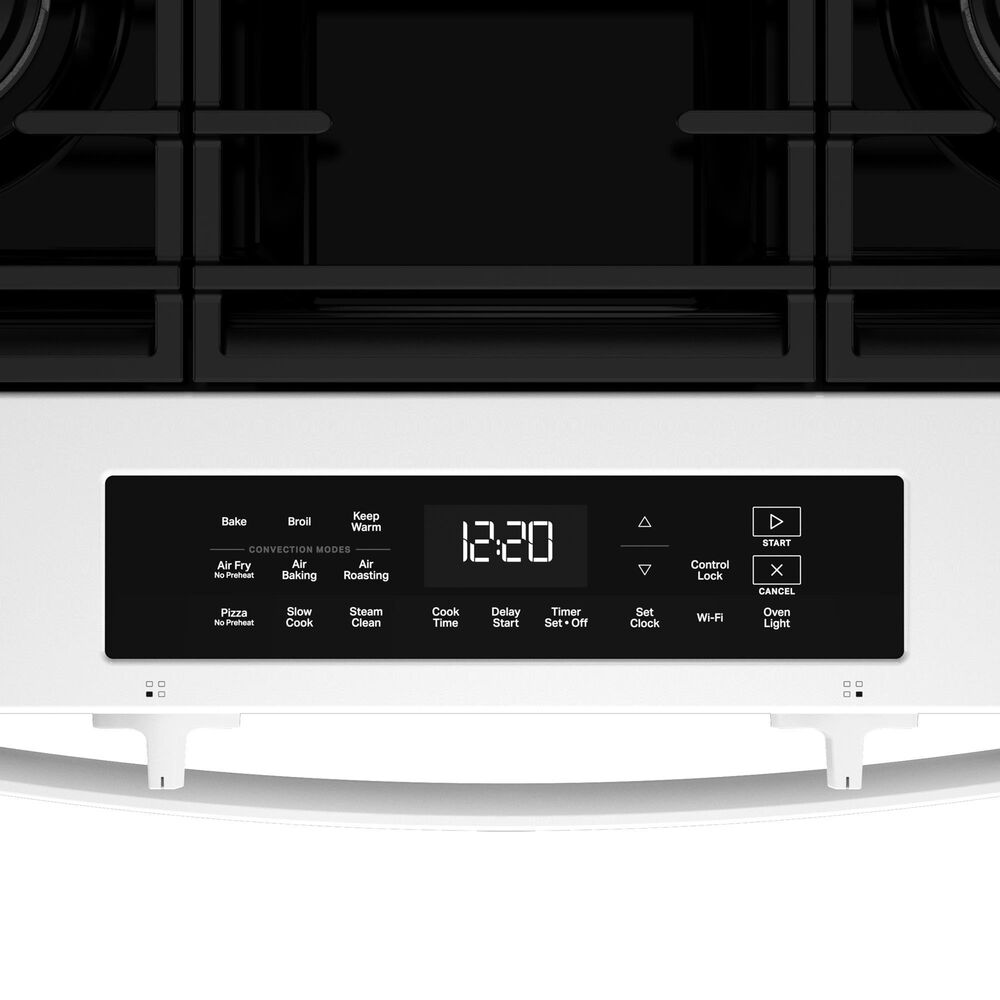 Whirlpool 30" Gas Smart Range in White, , large