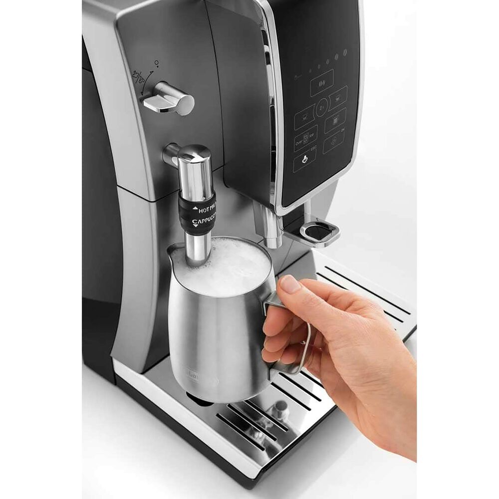 De'Longhi Dinamica Automatic Coffee and Espresso Machine in Silver | NFM