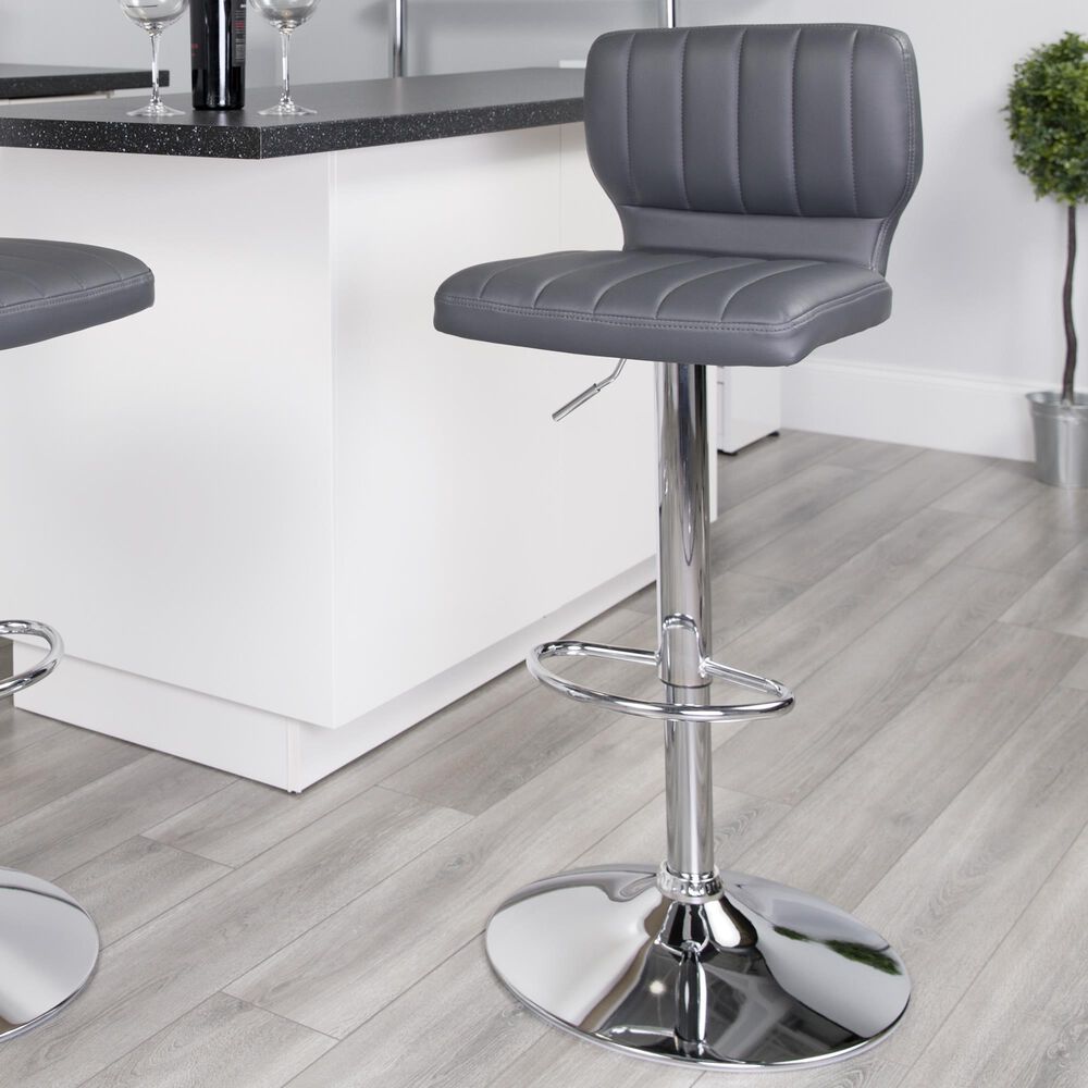 Flash Furniture Adjustable Barstool in Gray, , large