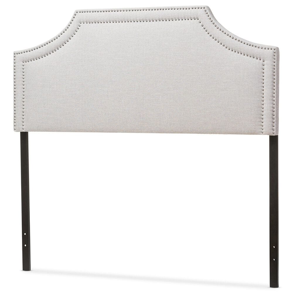 Baxton Studio Avignon King Upholstered Headboard in Greyish Beige, , large