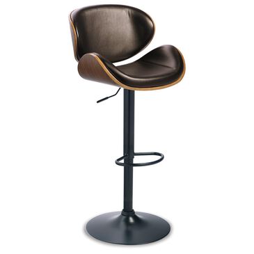 Signature Design by Ashley Adjustable Height Swivel Bar Stool in Dark Brown, , large