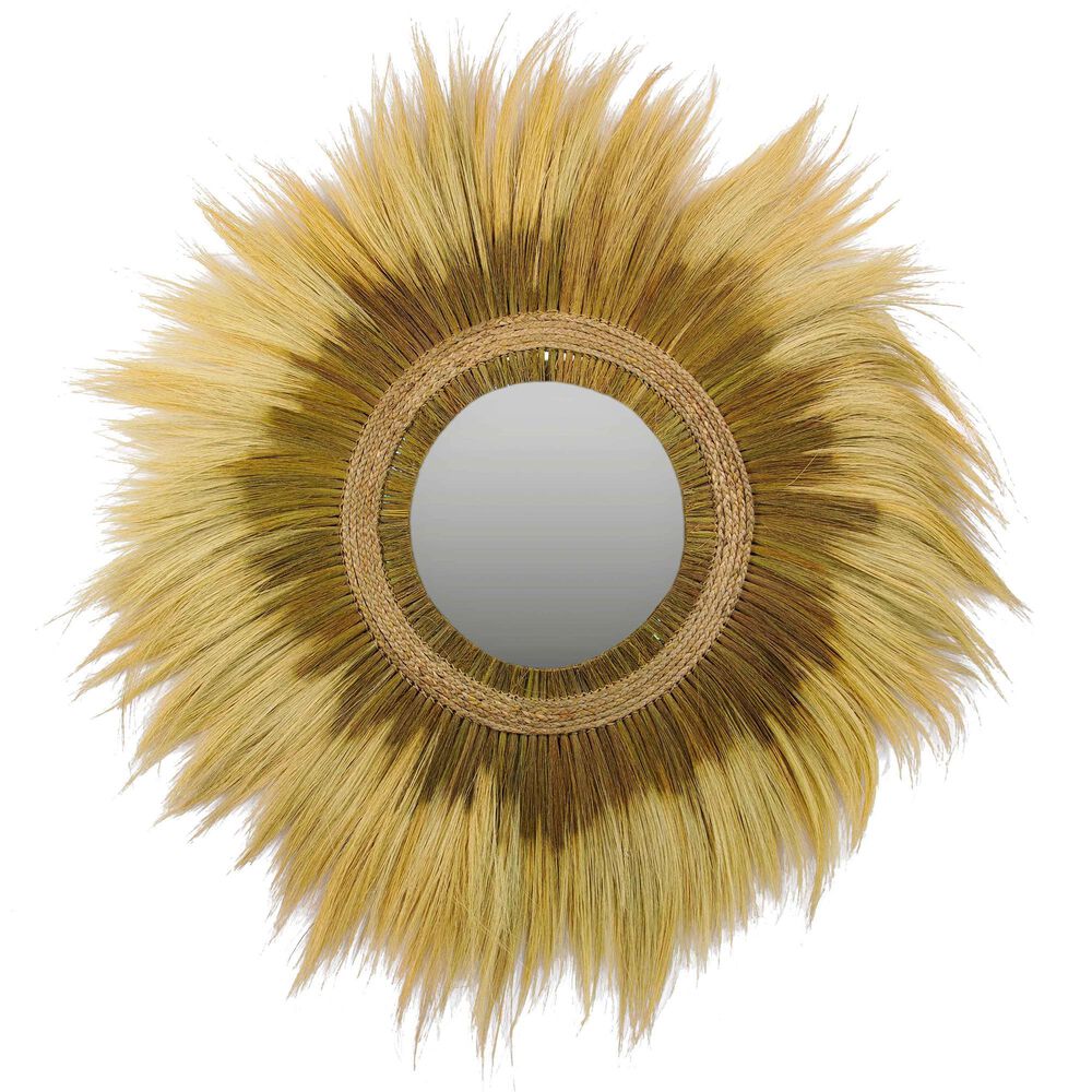 Tov Furniture Tassili Round Wall Mirror in Ombre Green, , large