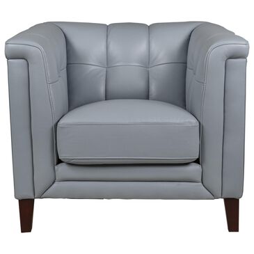 Hydeline Arvo Leather Accent Chair in Spa Blue, , large
