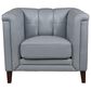 Hydeline Arvo Leather Accent Chair in Spa Blue, , large