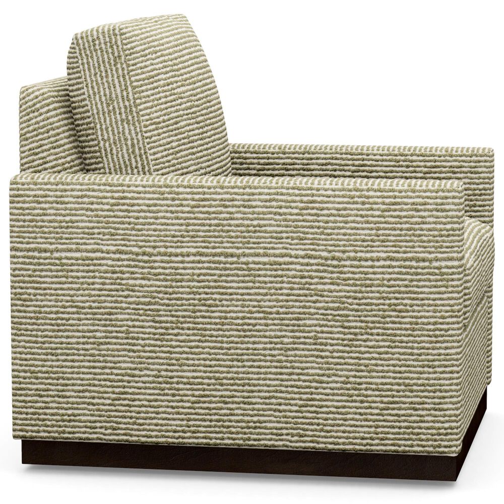 Lexington Furniture Meadow View Swivel Chair in Green and Off White Stripe, , large