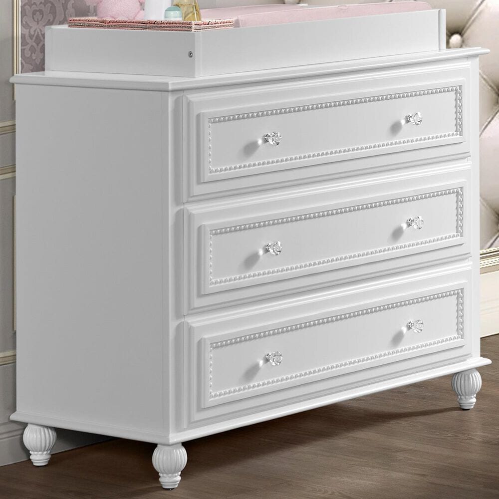 Oxford Baby Briella 3-Drawer Dresser in White, , large