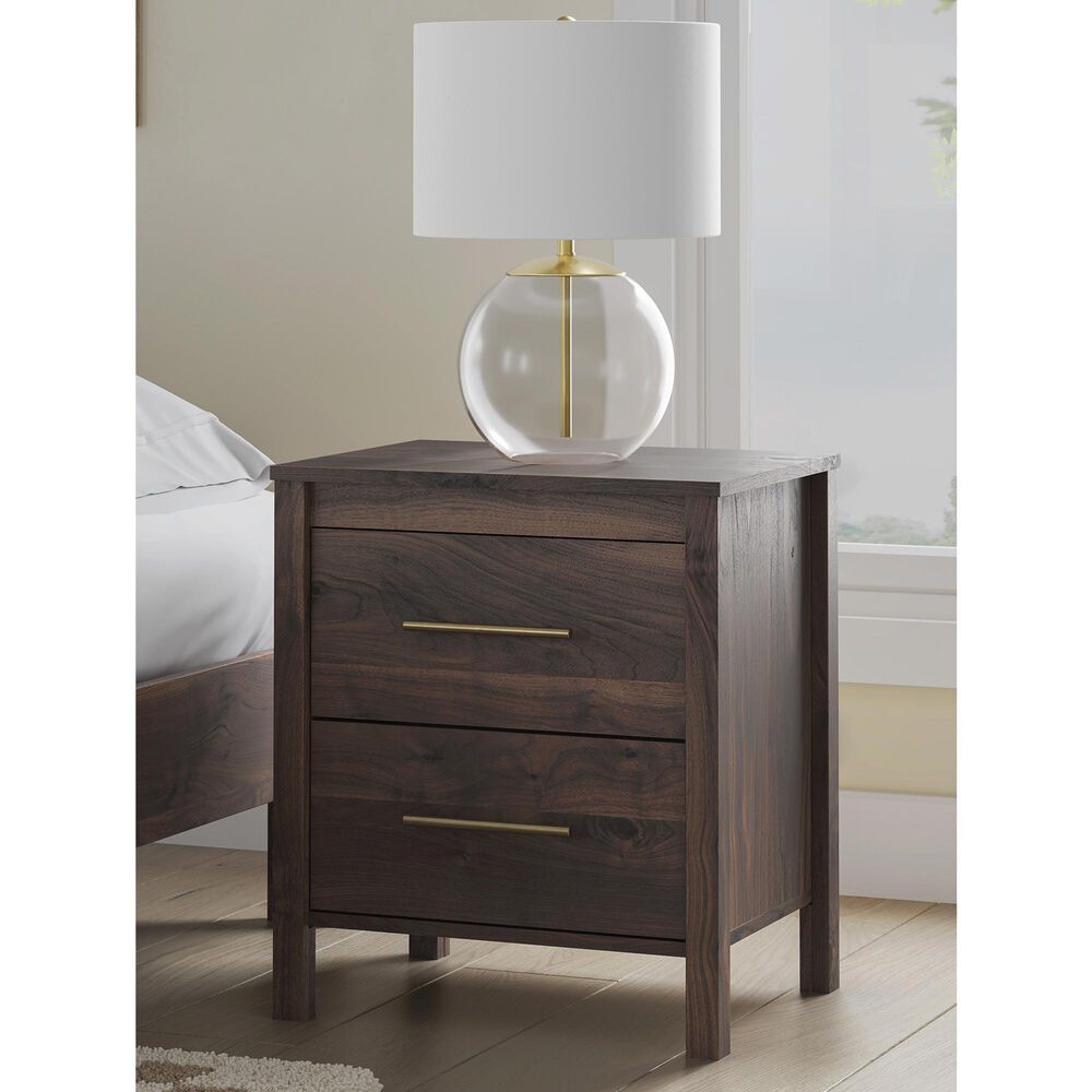 Ashley Calverson 2-Drawer Nightstand in Mocha, , large