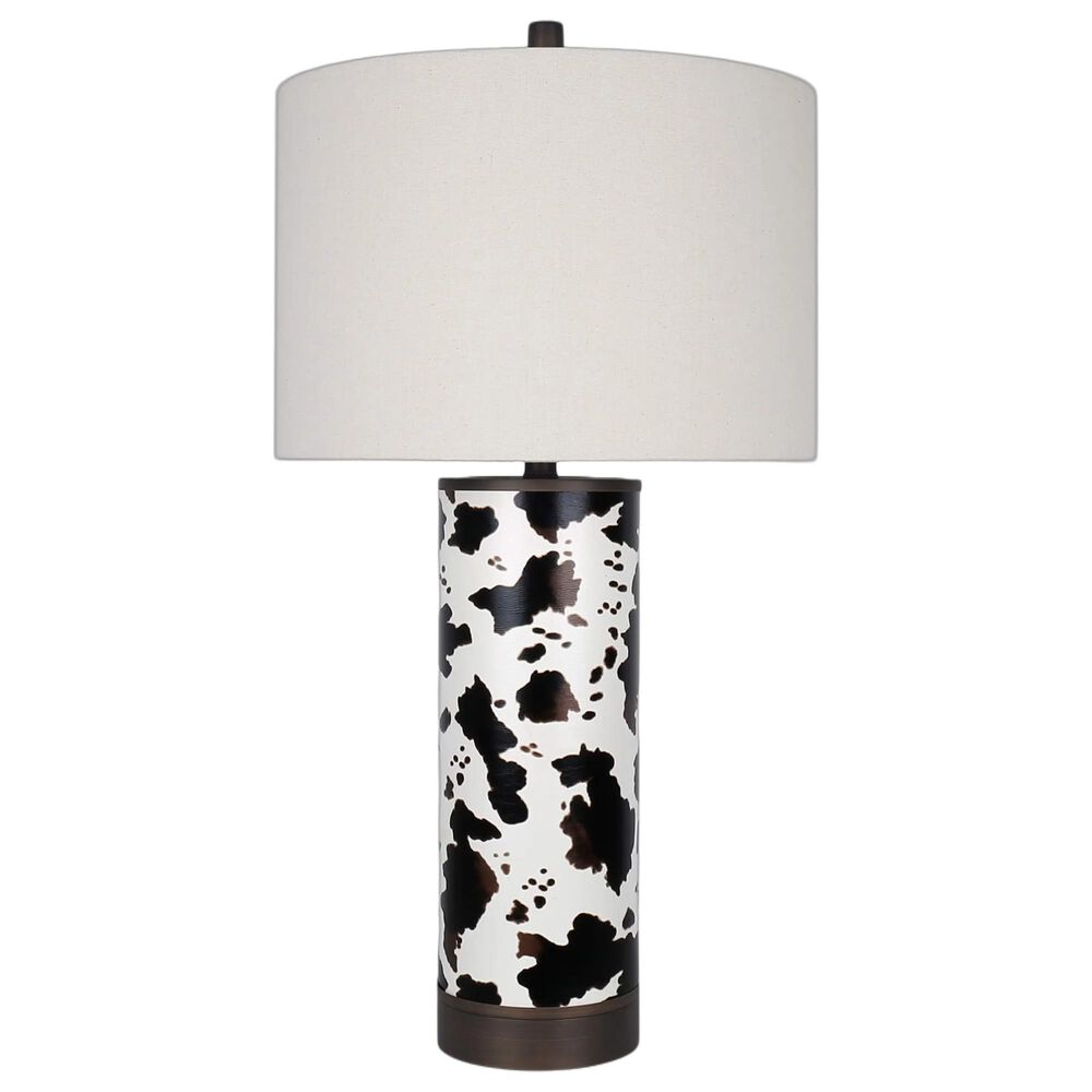 Classy Art Wholesalers PU Leather and Metal Table Lamp in Painted Plains, , large