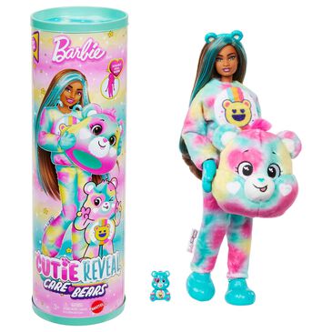 Barbie Cutie Reveal Care Bears Series 2 Doll and Accessories- Good Vibes Bear in Multicolor, , large