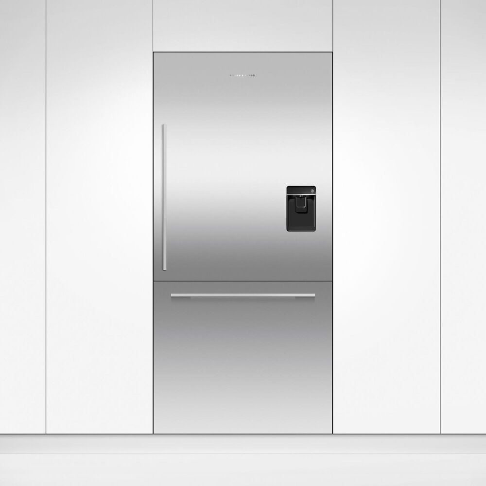 Fisher &amp; Paykel 2-Piece Contemporary Square Fine Handle Kit for RS36W Bottom Freezer in Stainless Steel, , large