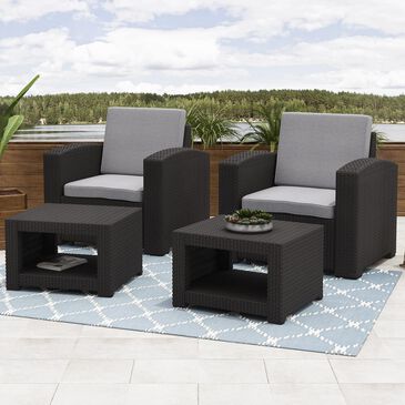 CorLiving Adelaide 4-Piece Patio Chat Set in Light Gray, , large