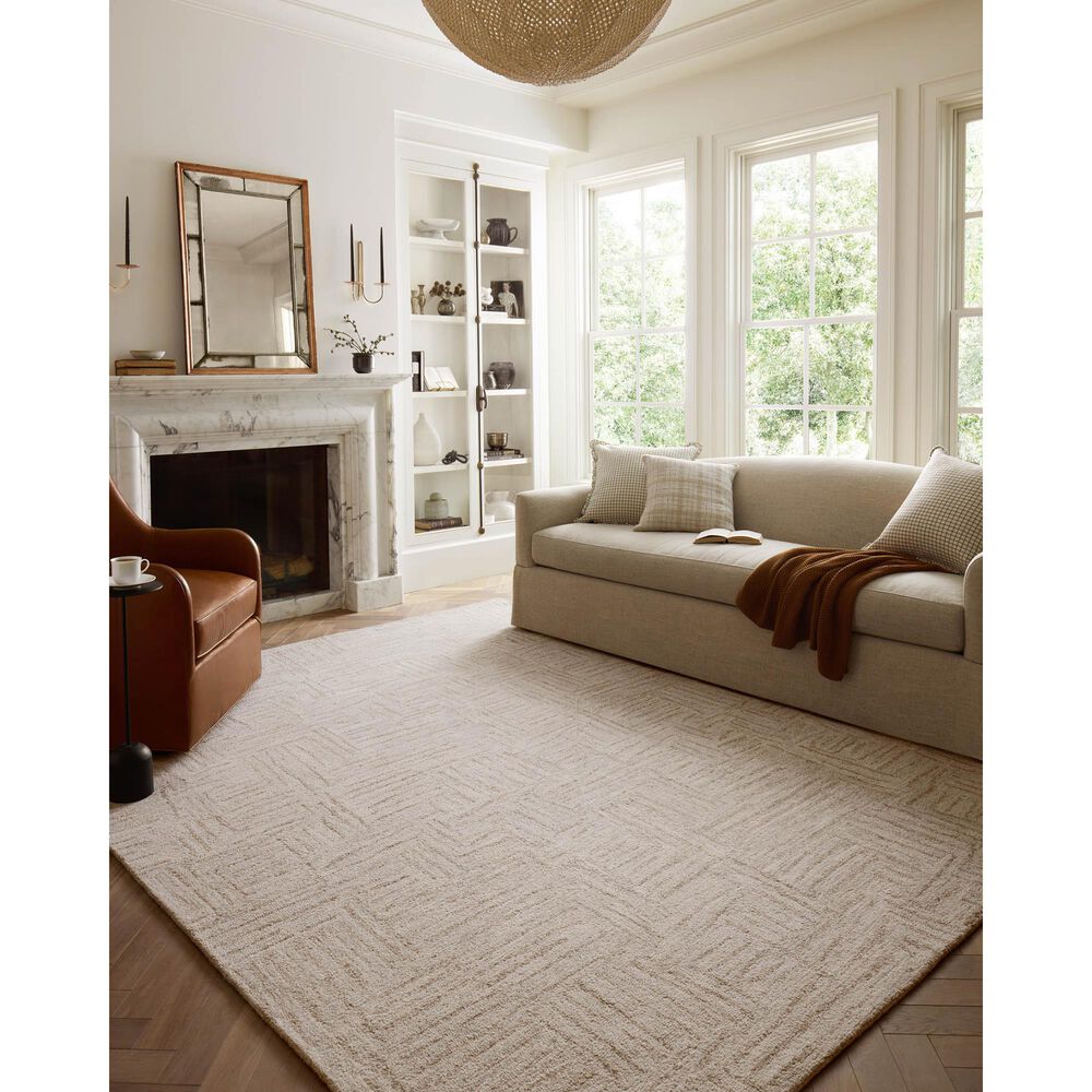 Chris Loves Julia x Loloi Polly 3&#39;6&quot; x 5&#39;6&quot; Smoke and Sand Area Rug, , large
