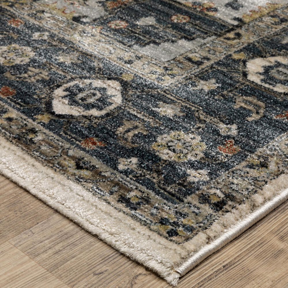Oriental Weavers Eliana Blue and Brown 3&#39;3&quot; x 5&#39; Area Rug, , large