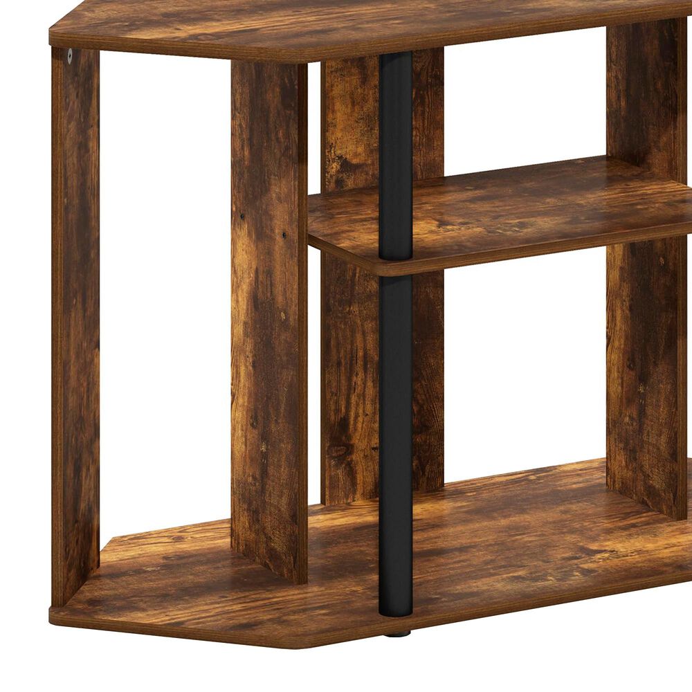 HOMLUX 39" TV Stand in Amber Pine and Black, , large