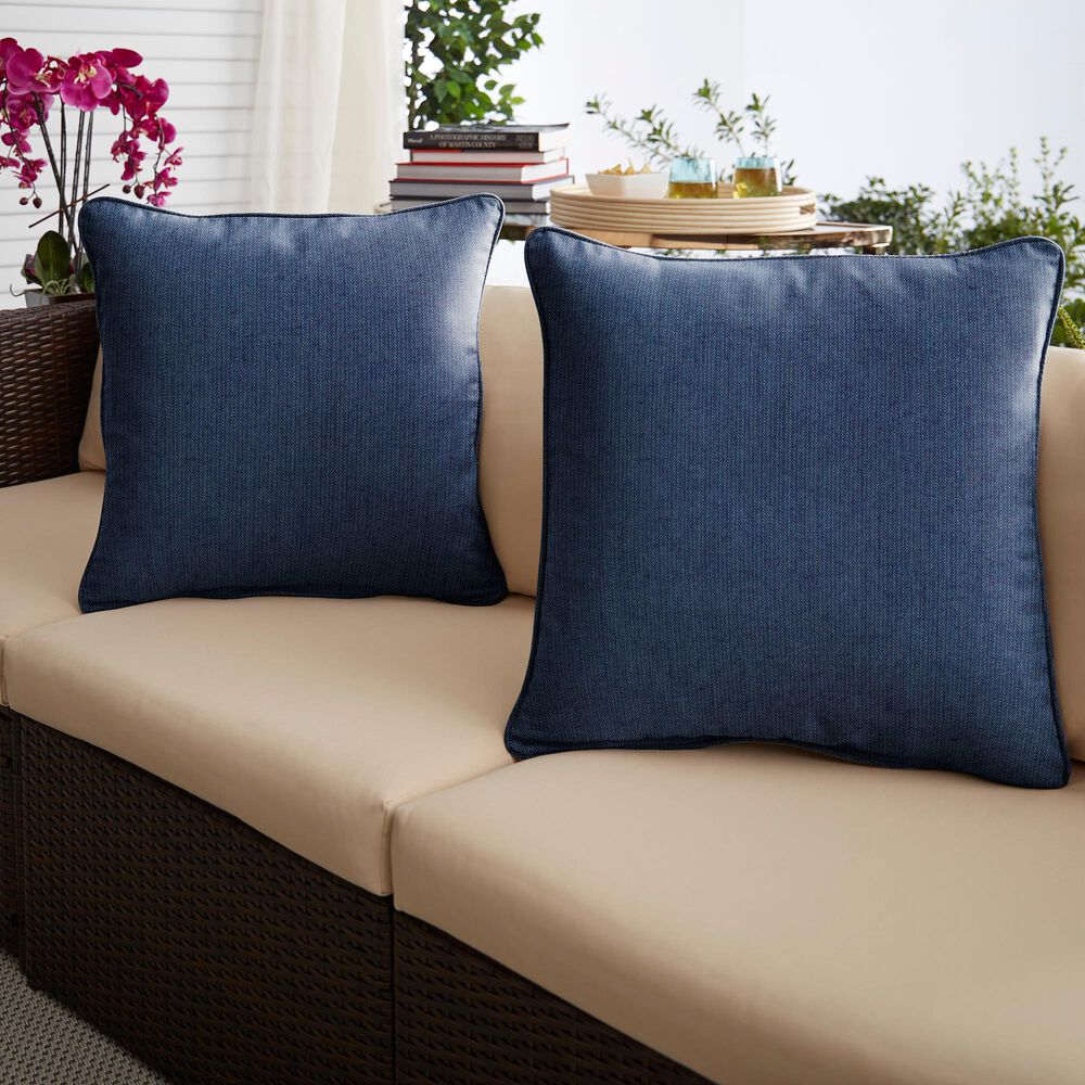 Sorra Home Sunbrella 20" Pillow in Spectrum Indigo (Set of 2), , large