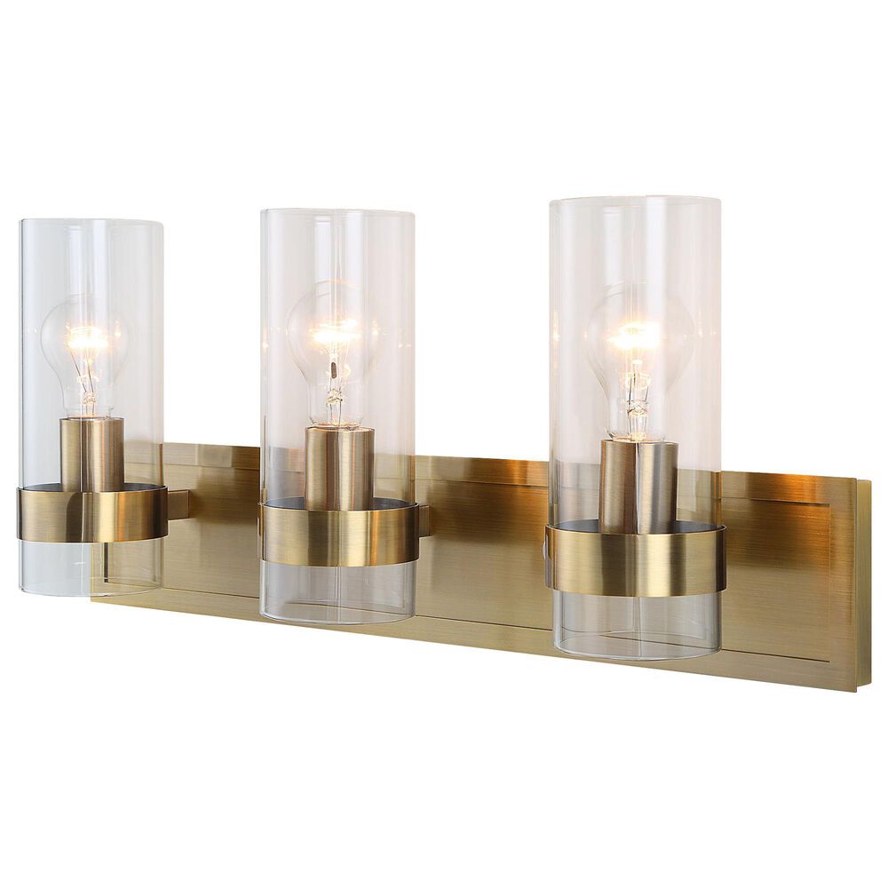 Uttermost Cardiff 3-Light Vanity Light in Antique Brass, , large