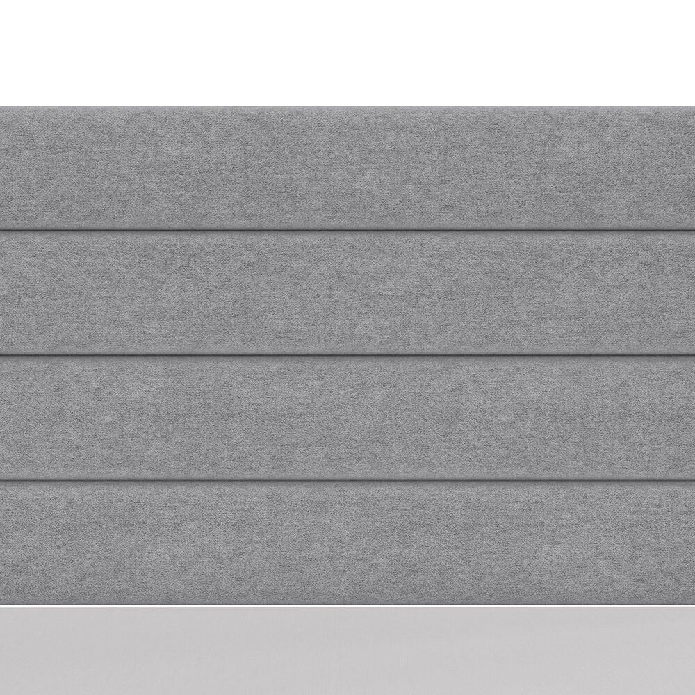 Richlands Furniture Maryhill King Platform Bed with Light Gray Upholstery in Black, , large