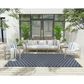 Nourison Twist Reversible 6" x 9" Navy Indoor/Outdoor Area Rug, , large